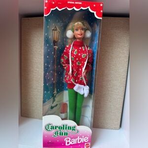 Barbie Caroling Fun Doll - Red and Green Outfit